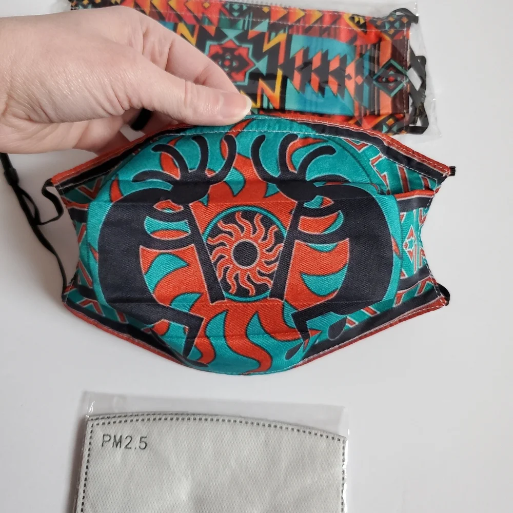 Two Tribal print masks